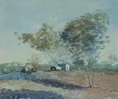Bruce Malloch, Old Mine Near Coolgardie, WA, 1978, Oil on Board