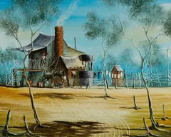 Bronco Billy by Max Mannix, Oil on Board, sold Jul 2023