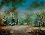 Max Mannix, A Man About the House, Oil on Board