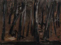 Tony Costa, Bush Scene - Trees, Oil on Paper