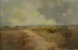 James Alexander Crisp, Landscape, possibly Sydney, Oil on Board
