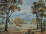 John Bradley, Golden Poplars - Adelong [NSW], Oil on Canvas on Board