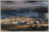 Kenneth Jack, White Cliffs,' from 'Old Mining Towns of Australia, 1984, Hand Coloured Lithograph 33/50