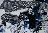 Locust Jones, [...] Employees Allege Massive Fraud, c.2010, Ink & Graphite on Paper Cutouts