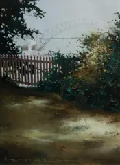 Across Lavender Bay by Peter Fennell, Oil on Canvas Board, sold Jul 2023