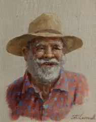 John Cornwell, Gentleman George, Oil on Canvas on Board