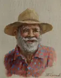 John Cornwell, Gentleman George, Oil on Canvas on Board