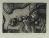 Sophie Dunlop, Still Life After Cézanne, Etching with Aquatint A/P