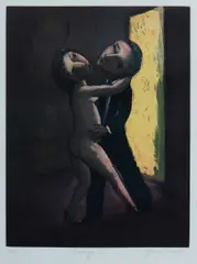 Tango II by Garry Shead, Coloured Etching 64/99, sold Jul 2023
