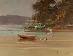 Robert Hagan, Weekday, Oil on Canvas on Board