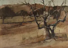 Sunburnt Country by Harold Vincent Lane, Oil on Canvas on Board, sold Jul 2023