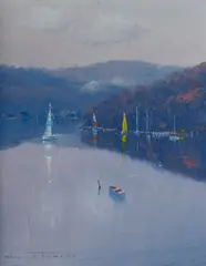 Warwick Fuller, Morning Calm, Oil on Board