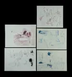 Guy Stuart, (5), Ink, Charcoal & Pastel on Paper (5)