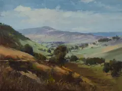 Near Tumut' (Windowie - Gilmore Area) by Allan Waite, Oil on Canvas on Board, sold Jul 2023