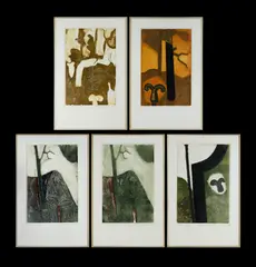 (5) by Malcolm George Warr, Monoprint (5), offered Jul 2023