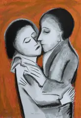 The Lovers by Robert Dickerson, S/Print 49/50, sold Jul 2023
