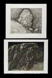 Jörg Schmeisser, (2), Outcrop, 1985, coloured etching A/P (45.5x57cm image, 53.5x70cm sheet); & Citadel, 1985, etching A/P ix/xxx (40x50cm image, 53.5x65cm sheet)