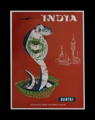 Harry Rogers, Qantas 'India' Travel Poster (Cobra)