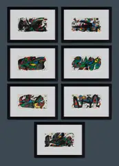 (7) by Joan Miró, Colour Lithograph (7) ed. of 1500 (unnumbered), offered Jul 2023