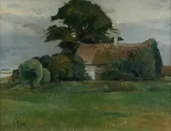 Theodore Bernard Dahl, Cottage and Trees, 1932, Oil on Canvas