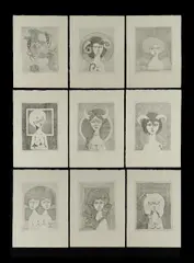 9 Various Etchings by Francesco Musante, Drypoint Etching with Aquatint (9) VII/X, offered Jul 2023
