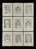 Francesco Musante, 9 Various Etchings, Drypoint Etching with Aquatint (9) VII/X