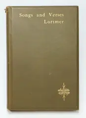 Philip Durham Lorimer, Songs and Verses', and hand written poem
