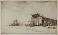 Thomas Friedensen, The Bridge, Sydney Harbour, 1928, Etching 3/85
