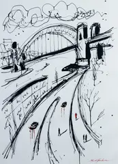 Mark Hanham, Swish Sydney, Acrylic on Paper