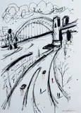 Mark Hanham, Swish Sydney, Acrylic on Paper