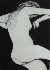 Nude Study by Charles Blackman, Charcoal, offered May 2023