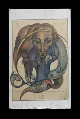 Rosaleen Norton, Untitled, Coloured Pencils & Mixed Media on Card