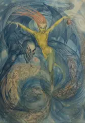 Rosaleen Norton, Witch's Vortex, Coloured Pencils