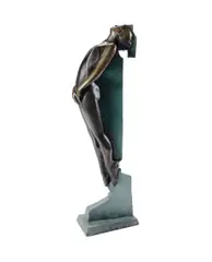 Stephen Glassborow, Untitled (Dancer), Bronze with Verdigris Support 1/17(?)