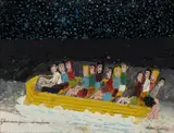 Sam Byrne, Glow Worm Grotto, Waitomo Caves [New Zealand], Oil on Board
