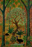 Oswald Blair, Dwellers of the Rainforest, 1972, Mixed Media on Board