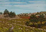 Hugh Schulz, After Rain, Broken Hill, Acrylic on Board
