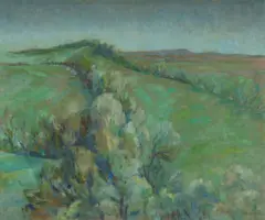 The Hill by Jean Appleton, Oil on Linen, offered May 2023
