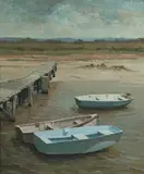 Walter Magilton, Low Tide - Western Port [VIC], c.1982, Oil on Linen