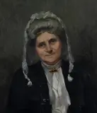 Ethel Anna Stephens, Portrait of Lady in Lace Bonnet, Oil on Canvas