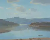 Erik Langker, Placid Waters, Oil on Board