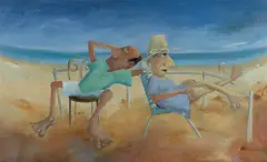 Helen Norton, Dot's Decadent Holiday, 1994, Oil on Canvas