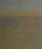 Max Sherlock, Ibis in Flight, Oil on Canvas