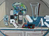 Christopher Capper, Studio Interior, 1987, Oil on Canvas