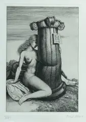 Neil Moore, Soft Column, 1996, Etching 3(?)/45