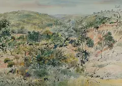 William Boissevain, View from the Mountain, 1987, Ink & W/Clr
