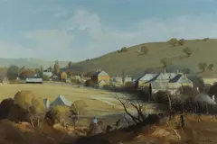 Carcoar Landscape [NSW] by Stewart McKenzie Cullen, Oil on Board, sold May 2023