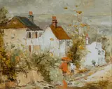 Wilmotte Williams, Yellow Glow, Glebe, Oil on Canvas Board