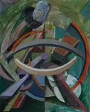 Rhett Brewer, Holder and Held, 1989, Oil on Canvas