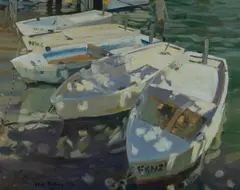 Nick Botting, Afternoon Shadows, Brisbane River, 1998, Oil on Linen
